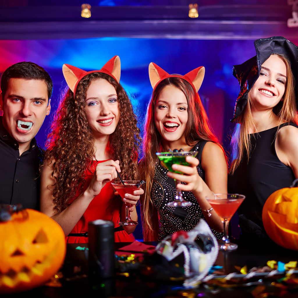 Lurrose 4pcs Cartoon Fox Ear Hair Hoop Cute Halloween Cosplay Party Costume Headbands Headwear for Children Kids Girls Women