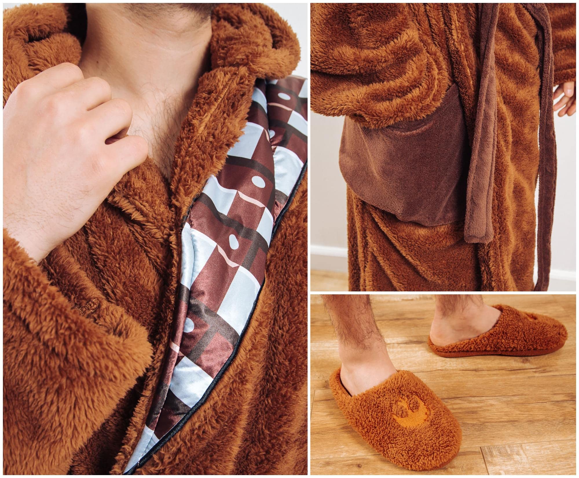 Star Wars Chewbacca Robe and Slipper Set for Adults | Large/X-Large