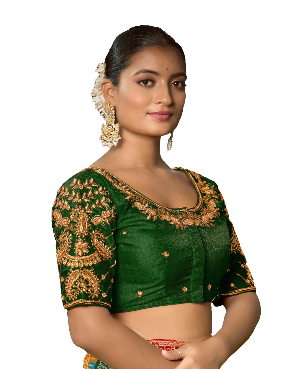 Pujia Mills WomenS Readymade Blouse Embroidery Multi Coding Maggam Work Sequence Work Indian Ethnic Designer Stitched Readymade