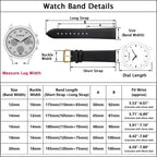 EACHE 18mm Leather Watch Bands Black Classical Ultrathin Leather Watch Straps for Women Men Black Color with Silver Buckle
