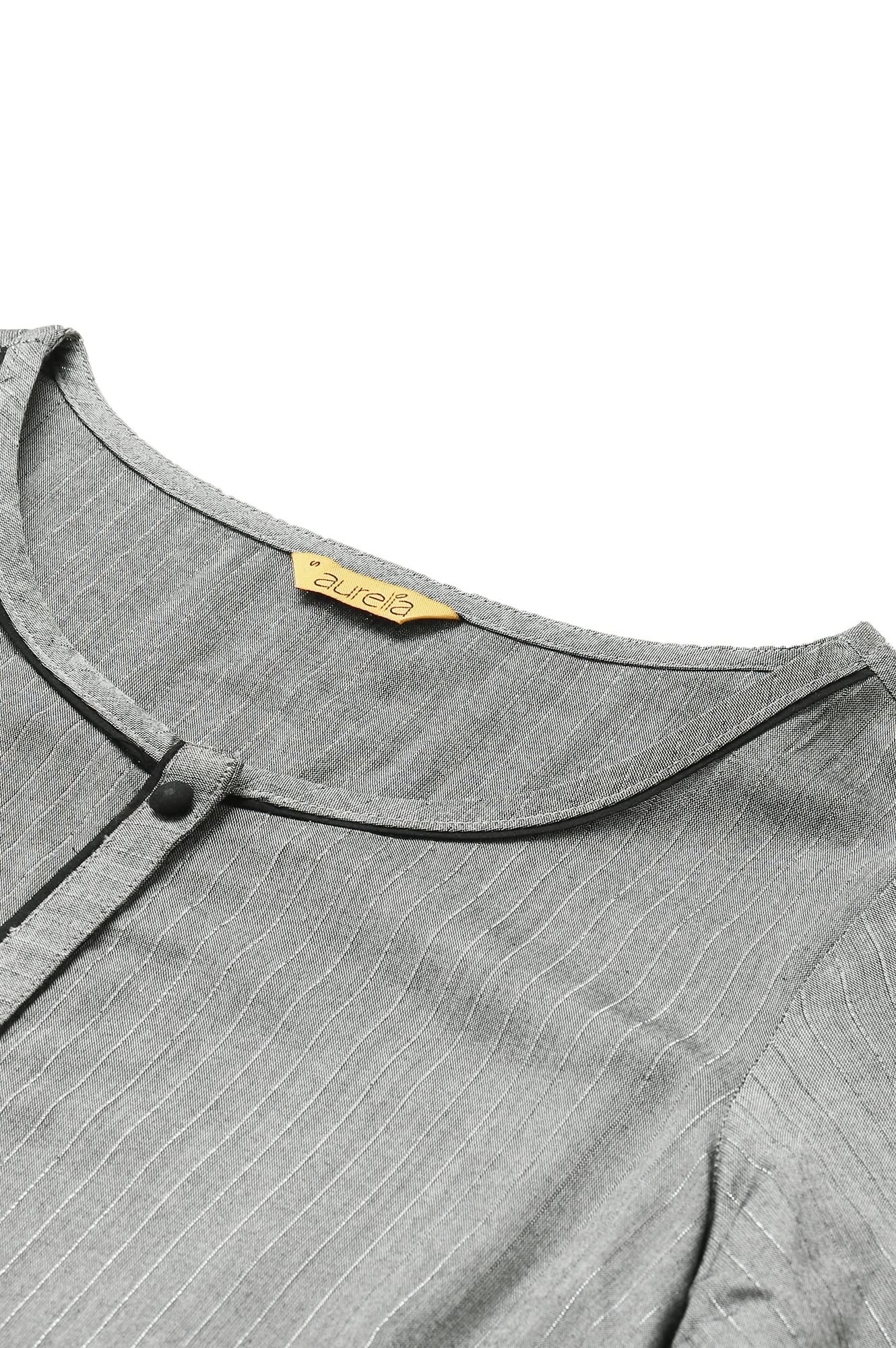 Aurelia Women'S Striped Viscose Kurta Set With Culottes