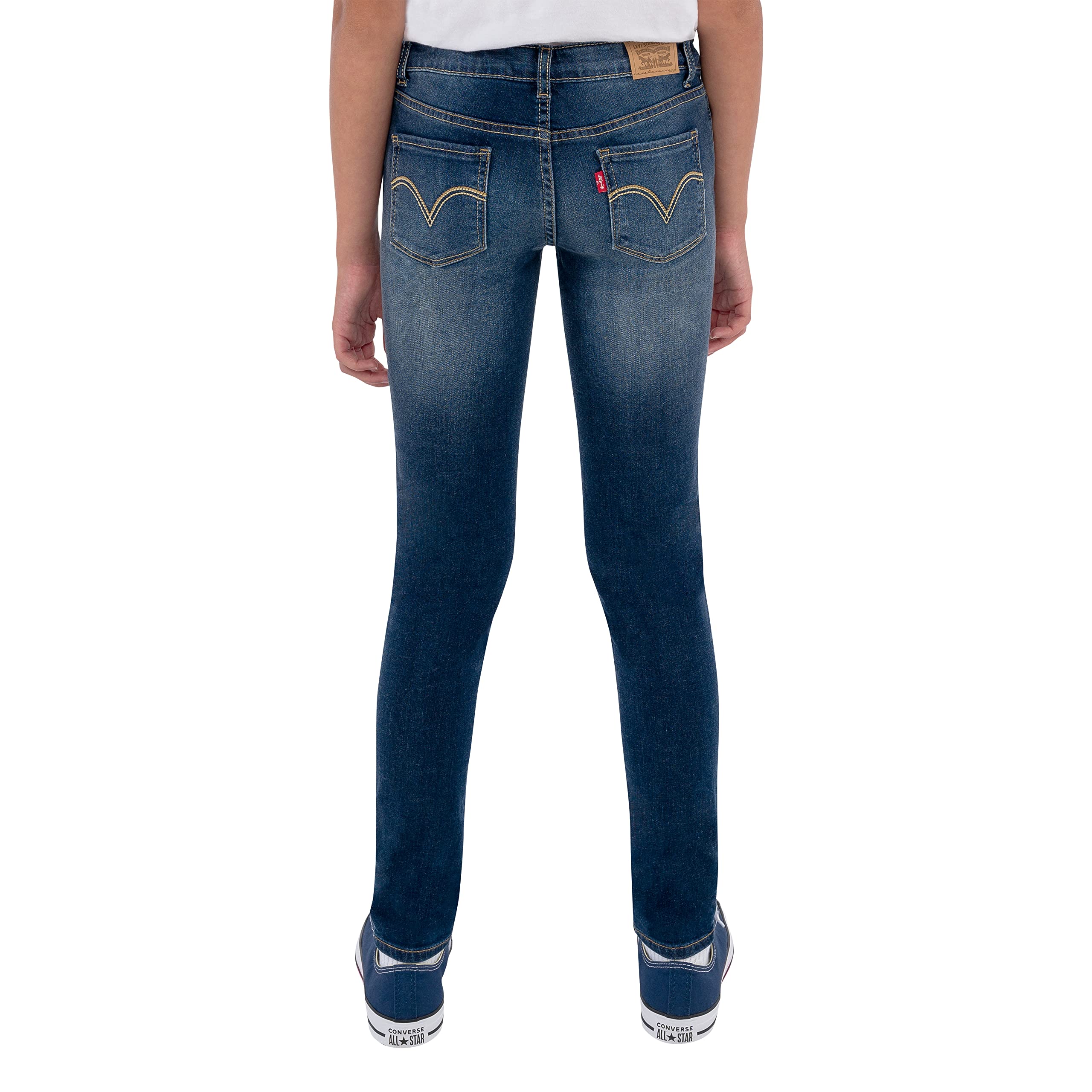 Levi's Big Girls' 710 Super Skinny Fit Classic Jeans, Blue Asphalt, 16