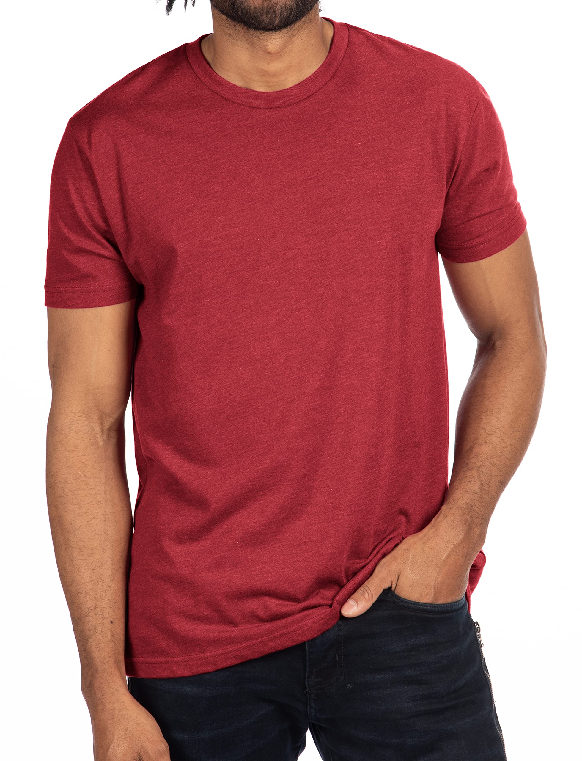Next Level Mens Premium Fitted cVc crew Tee (N6210) cardinal 3XL