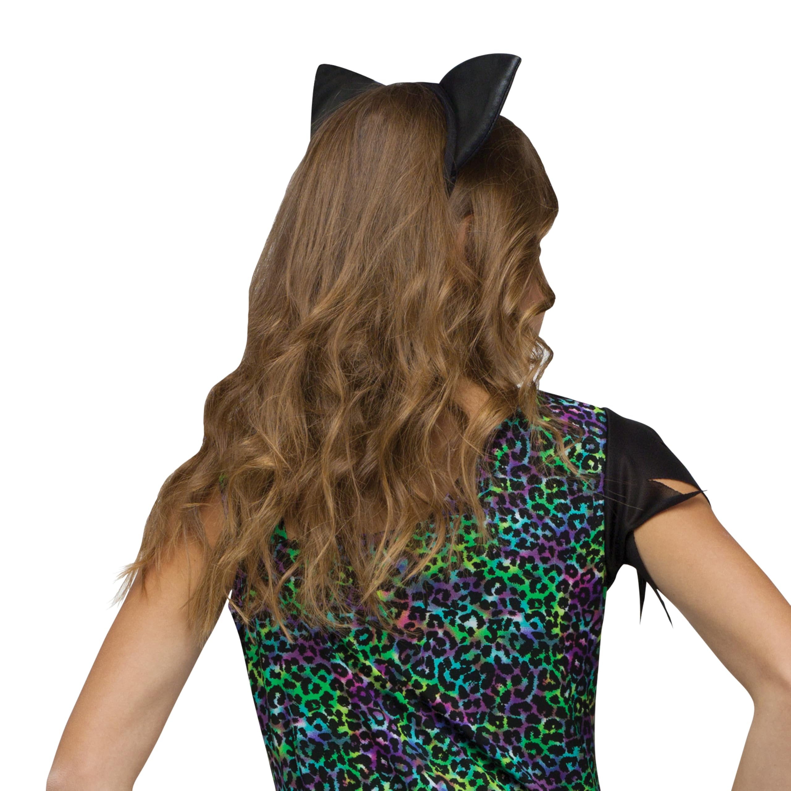 Wild Cat Rainbow Animal Child Halloween Costume, Black / Blue / Pink, Medium