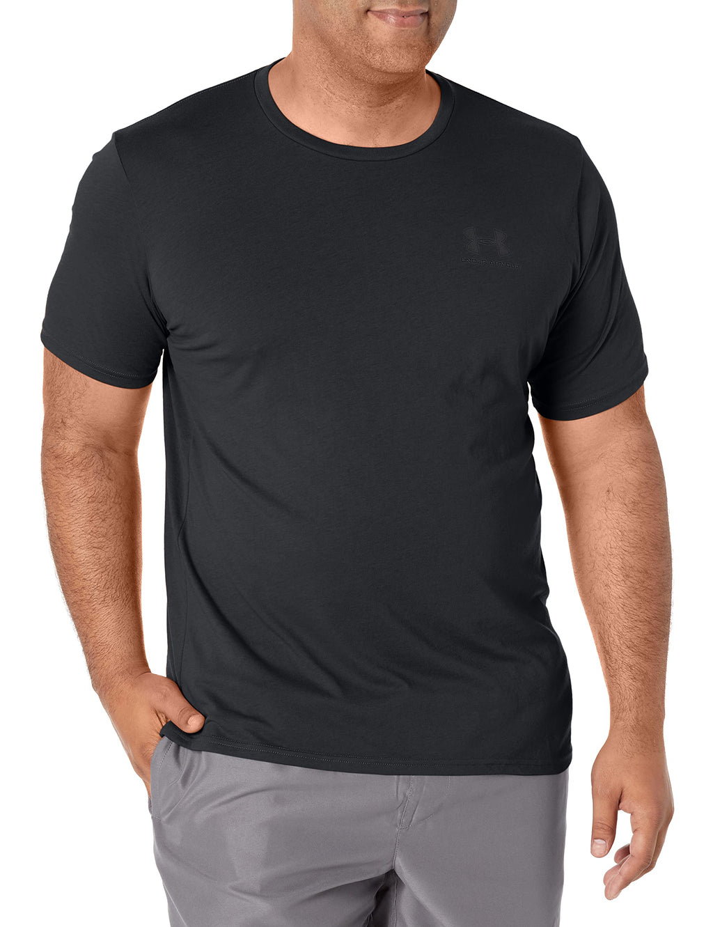 Under Armour Men's UA Sportstyle Left Chest Short Sleeve Shirt MD Black