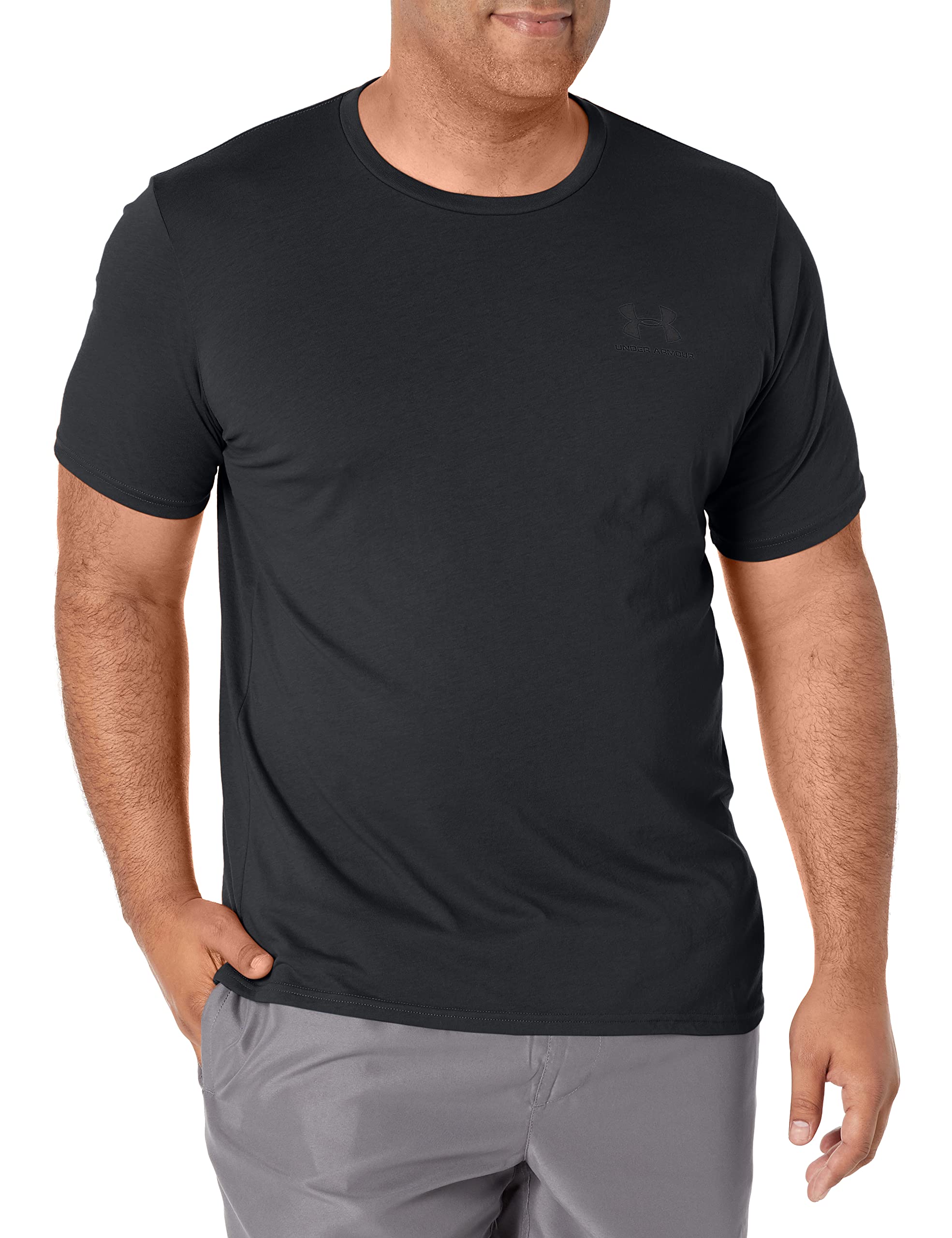 Under Armour Men's UA Sportstyle Left Chest Short Sleeve Shirt MD Black