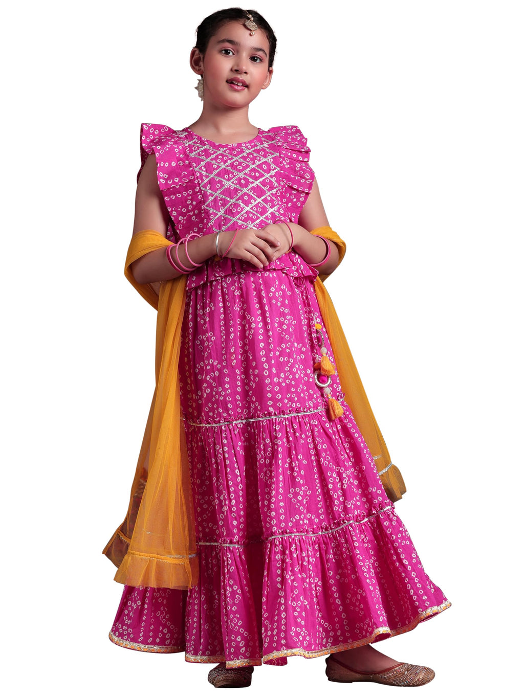 Libas Kids Girl'S Cotton Lehenga Set (90059K_Pink_9-10Y)