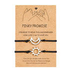 UNGENT THEM Sun and Moon Couples Bracelets Matching Bff Pinky Promise Distance Relationship Valentines Birthday Gifts for Him He