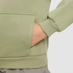 Nike Sportswear Club Fleece Pullover Hoodie (Little Big Kid), Oil Green/White