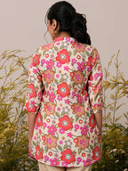 Libas WomenS Printed A-Line Kurtis (37075_Cream
