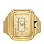 Fossil Women's Quartz Stainless Steel Two-Hand Watch Ring, Color: Gold Raquel (Model: ES5343)