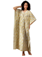 Libas WomenS Cotton Regular Night Suits Nightgown (50279_Yellow_L)