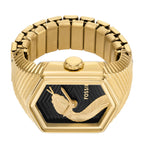 Fossil Women's Watch Ring Two-Hand Gold-Tone Stainless Steel Watch