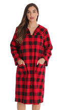 Dreamcrest Short Sleeve Flannel Duster Housecoat Women Sleepwear 9280-10195-1X