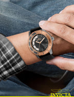 Invicta Men's Specialty 45mm Silicone Quartz Watch, Black (Model: 35687)