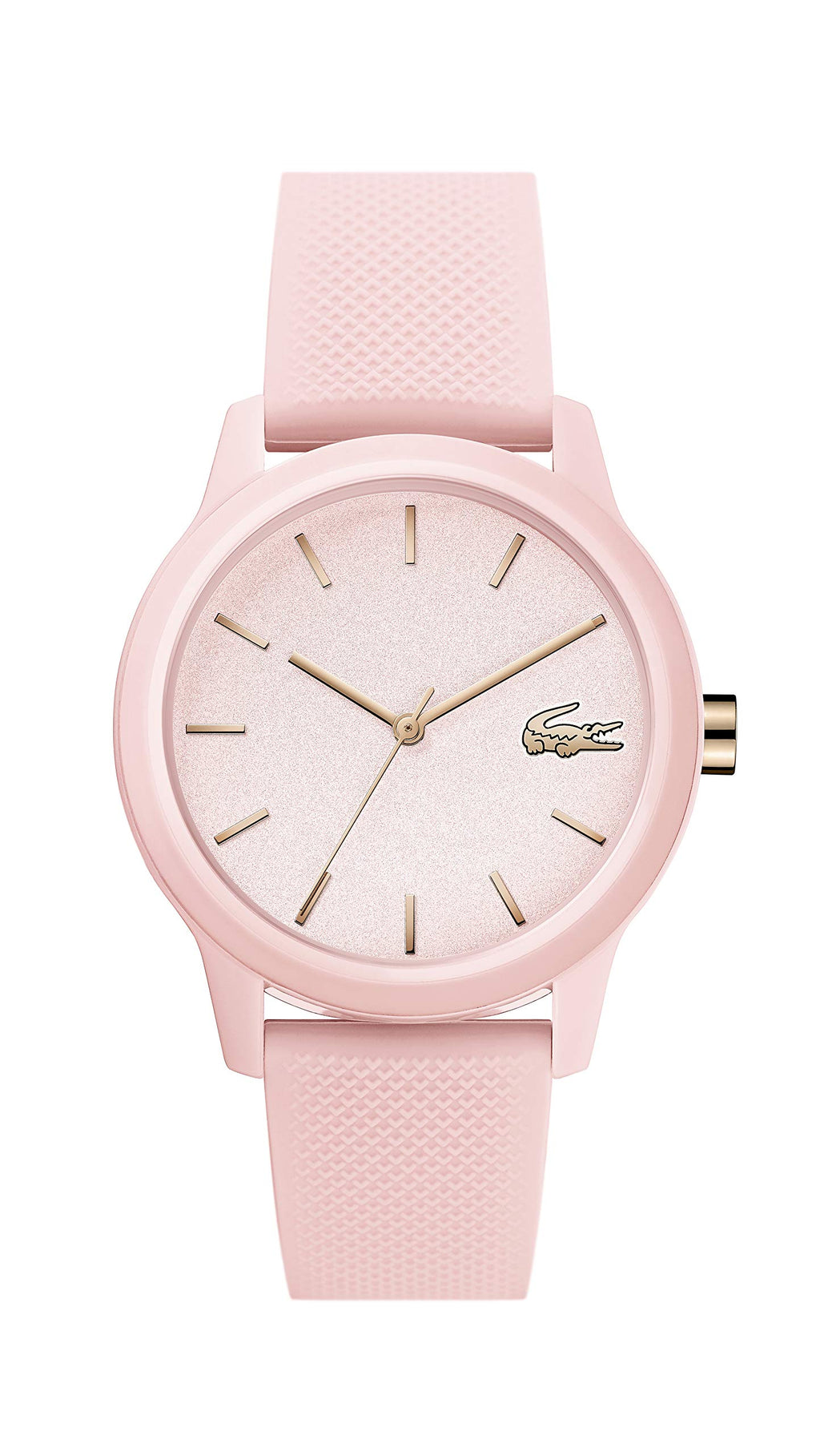 Lacoste TR90 Quartz Watch with Rubber Strap, Pink, 17 (Model: 2001065)