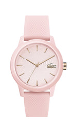 Lacoste TR90 Quartz Watch with Rubber Strap, Pink, 17 (Model: 2001065)