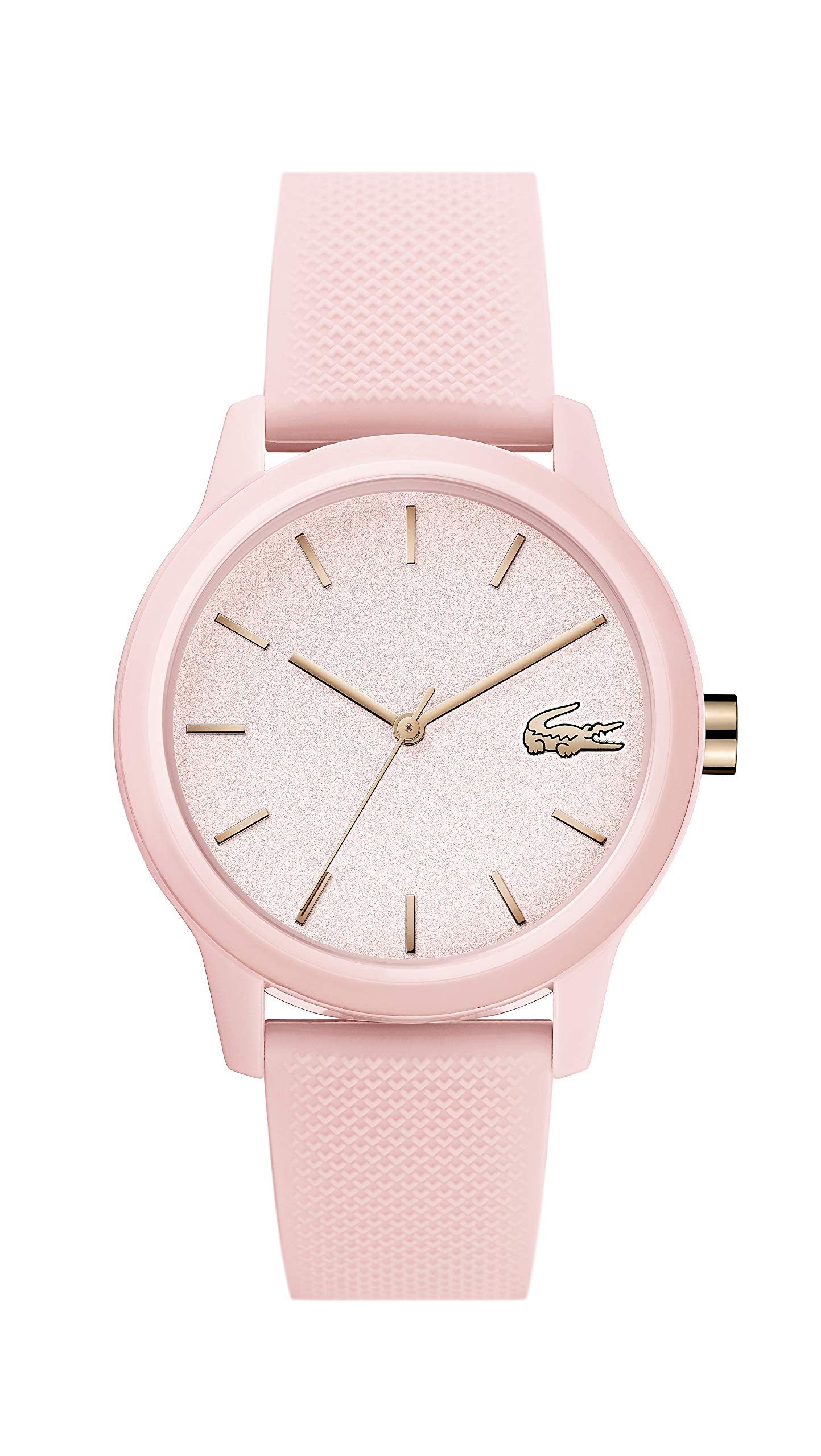 Lacoste TR90 Quartz Watch with Rubber Strap, Pink, 17 (Model: 2001065)