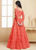 Suppar Sleave Traditional Ethnic Wear For Girls Designer Embroidered Kids Lehenga Choli