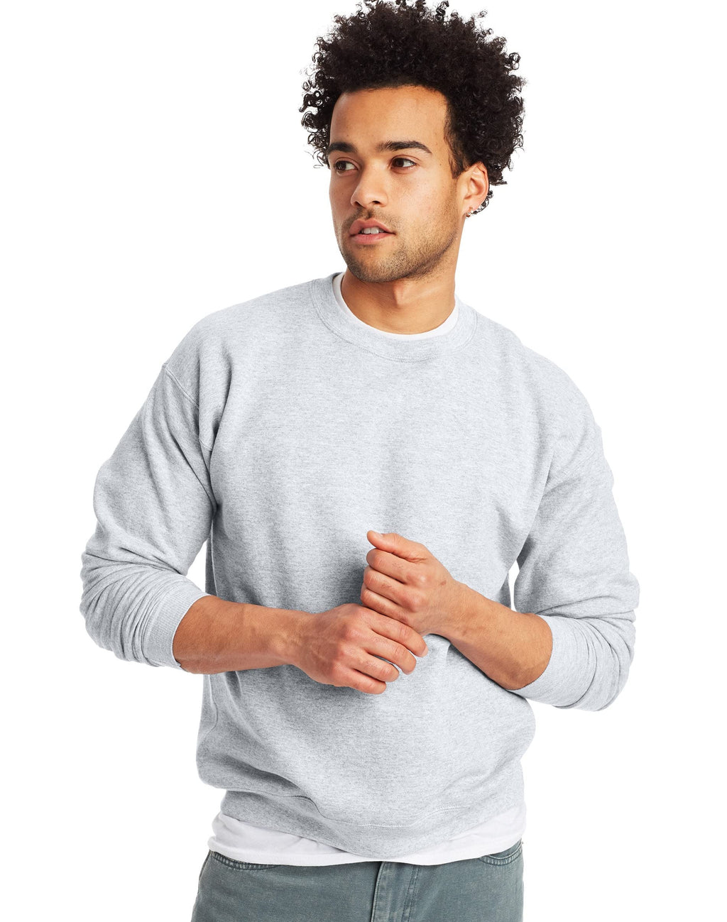 Hanes mens Ecosmart Sweatshirt, Ash, 3X-Large US