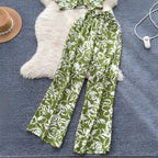 Gufrina Women For Co Ord Set|| Oversize Shirt|Shirt Collar Top| Flora Co-Ord Set For Women Print|Button-Down Casual Wear For Wom