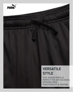 PUMA Boys' Jogger Pants - Soft Performance Fleece Athletic Jogger Sweatpants for Boys (8-20), Size 8, Black/White