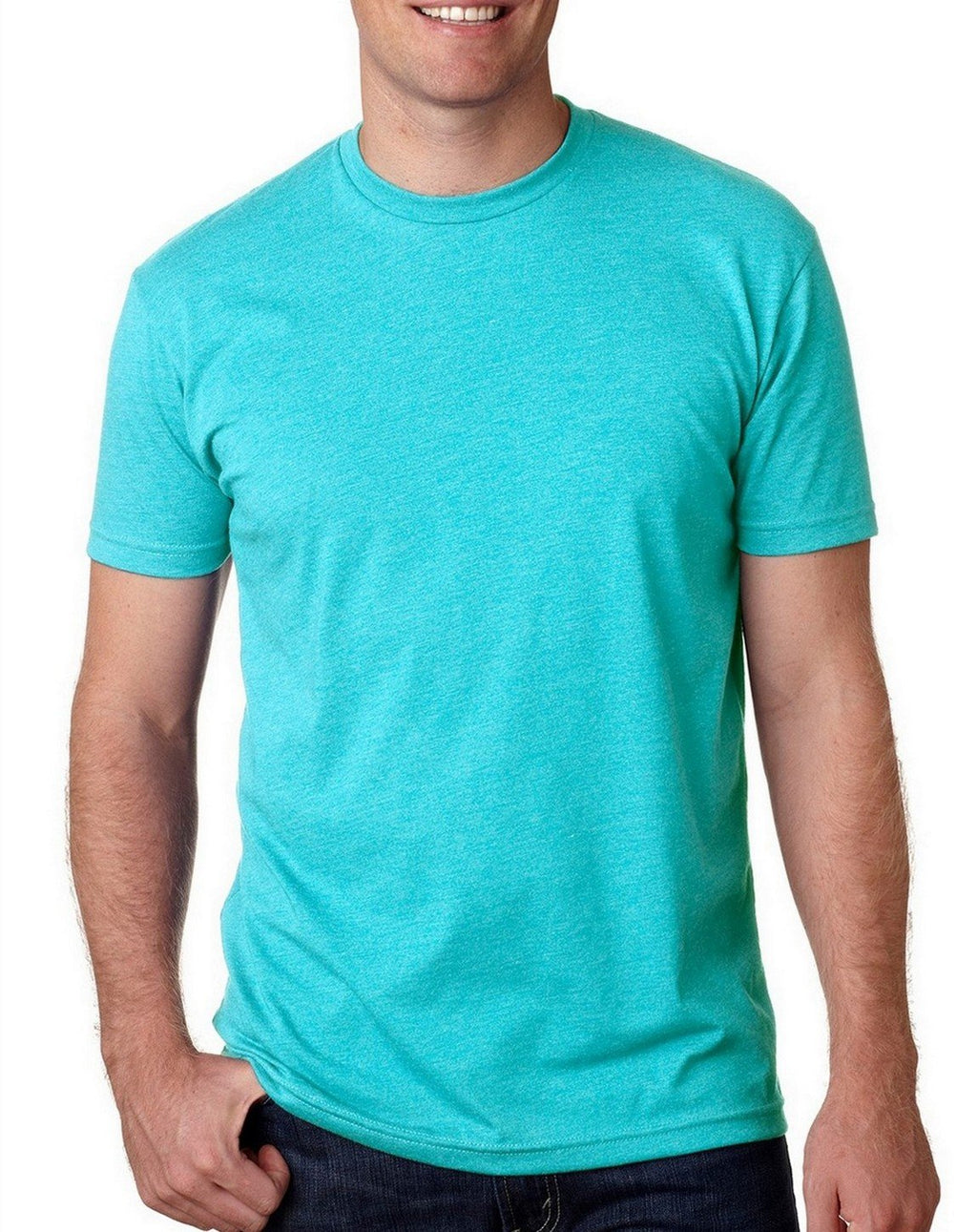 Next Level Men's CVC Crew S TAHITI BLUE