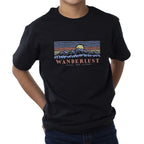 Men Crew Tee - Mountain Scene - Black by DelSol for Men - 1 Pc T-Shirt (YM)