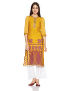 W For Woman Women'S Straight Kurta (17Au17155-50625_Lemon