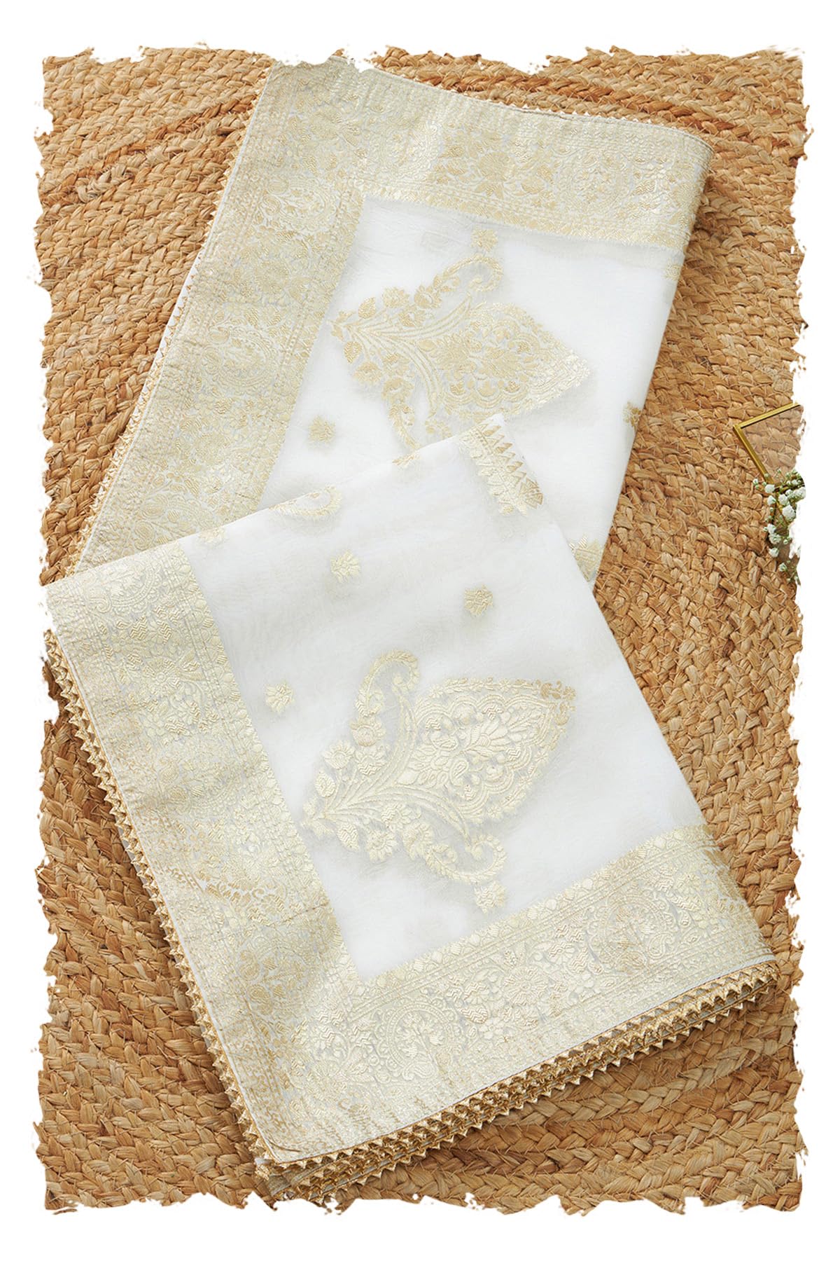 Soch Women Zari Woven Dupatta with Zari Woven