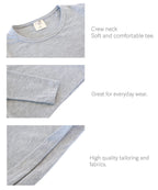 Lilax Girls' Basic Long Sleeve Round Neck Cotton T-Shirt 5 Grey