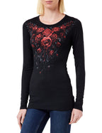 Spiral - BLOOD ROSE - Baggy Top Black - S