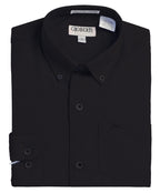 Gioberti Boy's Oxford Long Sleeve Dress Shirt, Black, Size 12