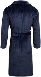 U.S. Polo Assn. Men's Bathrobe - Plush Fleece Robe with Shawl Collar, Size Large-X-Large, Maritime Blue