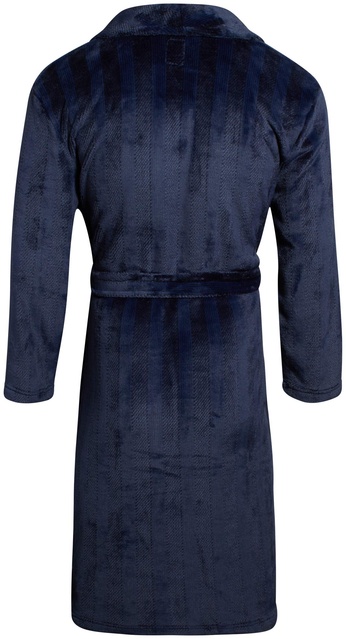 U.S. Polo Assn. Men's Bathrobe - Plush Fleece Robe with Shawl Collar, Size Large-X-Large, Maritime Blue
