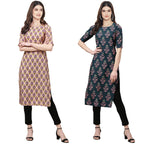 Pinkmint Women'S Crepe Kurta (F-332-335_Multi_Regular)
