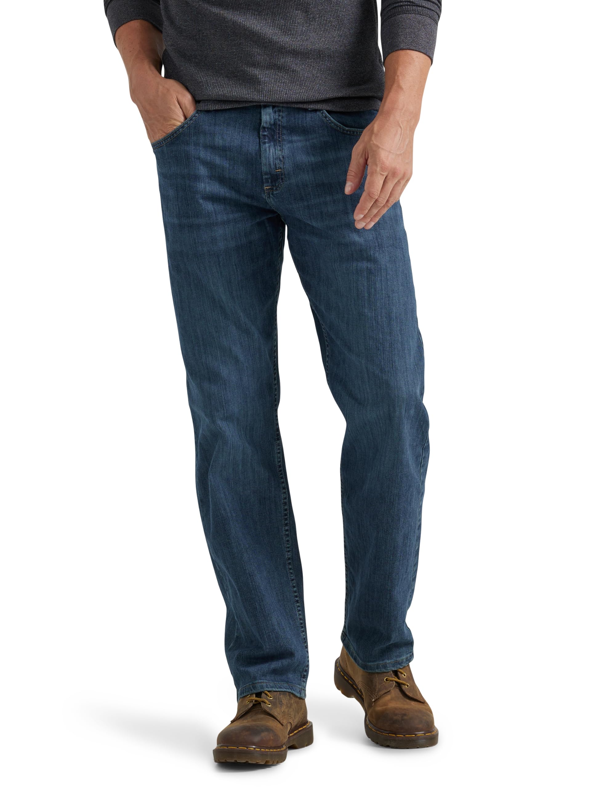Wrangler Authentics Men's Classic 5-Pocket Relaxed Fit Flex Jean Slate Flex 42W x 32L
