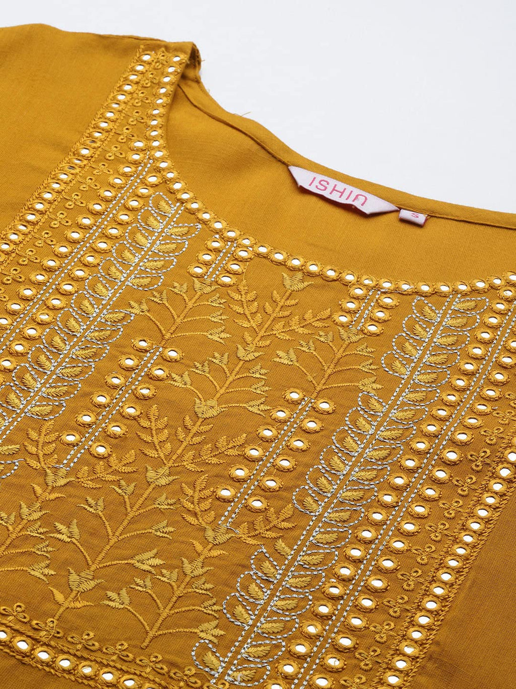 Ishin Women'S Viscose Straight Embellished Straight Kurta