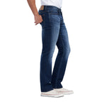 Buffalo David Bitton Men's Relaxed Straight Driven Jeans, Crinkled Mid Blue1, 36 x 30