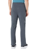 Jerzees mens Fleece Sweatpants, Open Bottom - Black Heather, Large US