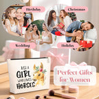 GevGuxLuo Horses Gifts for Horse Lovers, Birthday Gift for Best Friend Sister, Horse Accessories, Animal Lovers Makeup Bag Zippe