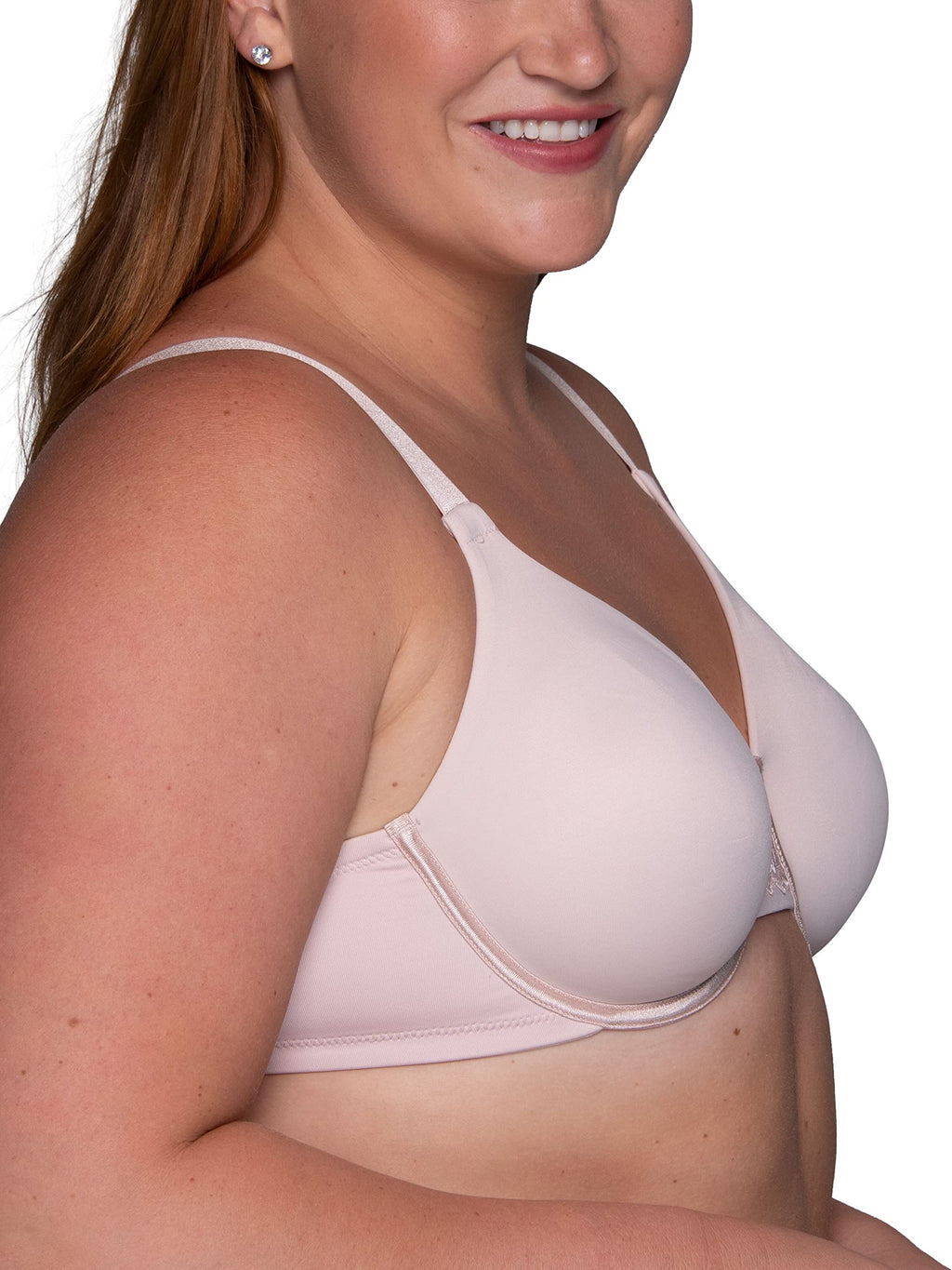 Vanity Fair Womens Beauty Back Smoothing Bra, Bust Line Up To 1.5, Non Padded Cups H Minimizer Bra, Sheer Quartz, 38D US