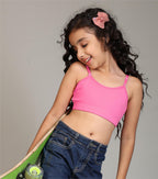 Kyda Kids Girls Antibacterial Cotton Solid Non Padded, Beginners Bra For Girls