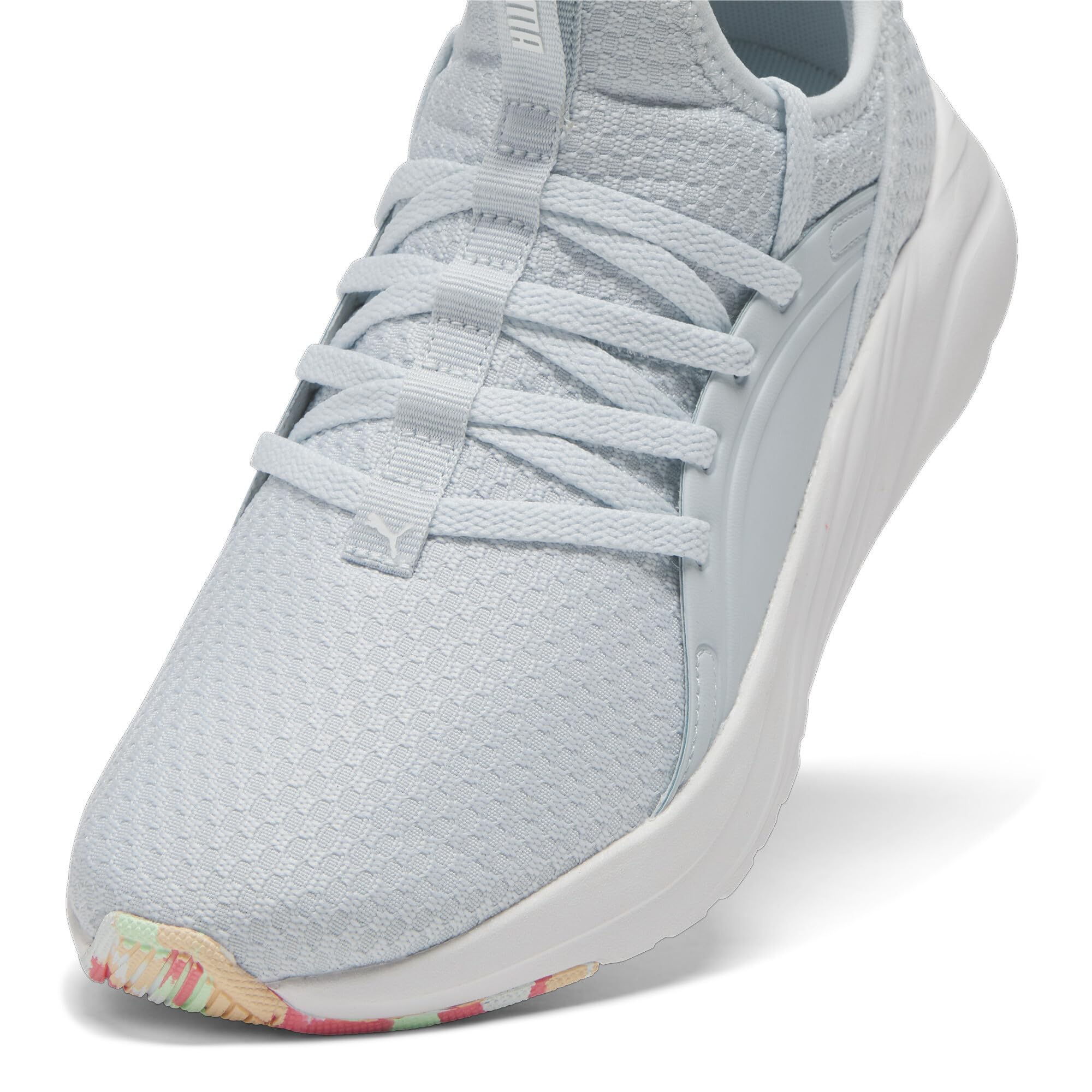 PUMA Carina Sneaker, Dewdrop White-Pel   Yellow, 2 US Unisex Little Kid