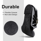 MIXIN Girls Dress Shoes Mary Jane Shoes for Girl Ballet Flats Back to School Princess Wedding Shoes Black Size 3