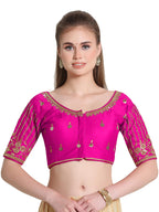 Pujia Mills WomenS Readymade Bridal Embroidery Blouse Multi Coding Maggam Work Moti Work Indian Ethnic Designer Stitched Readym