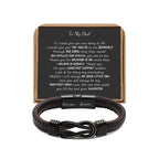 JoycuFF Dad Birthday Gifts from Daughter, Gifts for Dad Ideas for Father's Day Unique Christmas Jewelry for Him Knot Bracelet fo