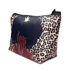 BDAWQUG Cosmetic Bag 2 Pieces for Women Large Makeup Bag Organizer Melanin Afro Black Magic African Makeup Storage Bag for Purse