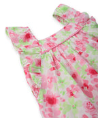 Beebay Kids Girls Floral Print Frill Sleeve Dress Multi-Color