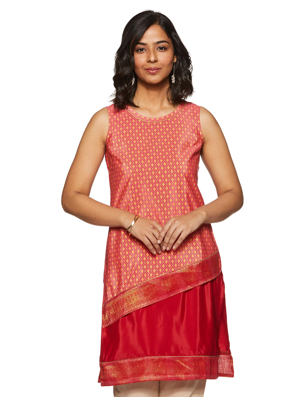 Aurelia Women'S Kurta (18Aua10066-200166_Xxl_Red Xx-Large)